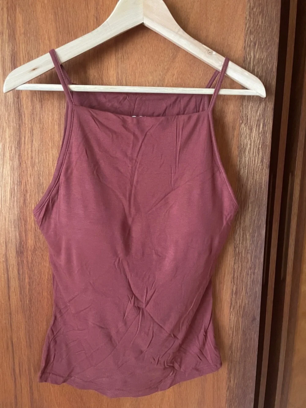 OGL Rust Brown Built-In Bra Tank Top